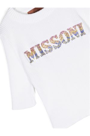 white cotton jumper MISSONI KIDS | MU9A41X0007100MC